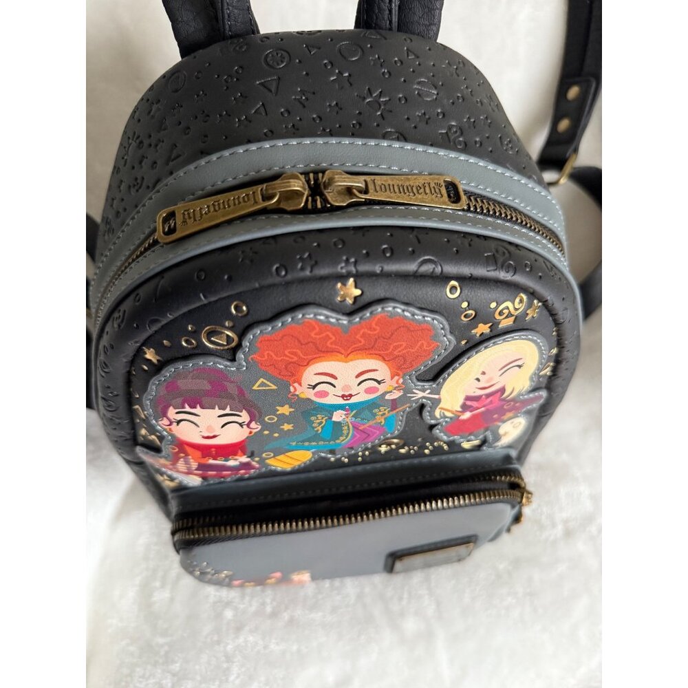Disney Loungefly Hocus Pocus Mini Backpack Chibi Sanderson Sisters Binx black fa - Picture 6 of 12